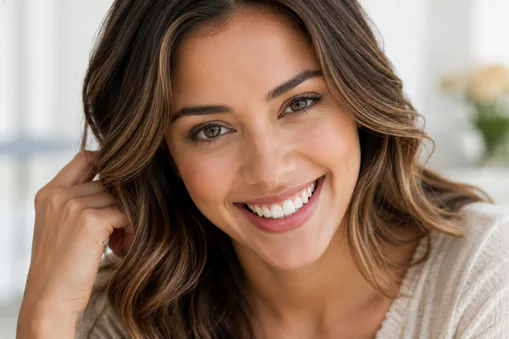 young woman with beautiful smile